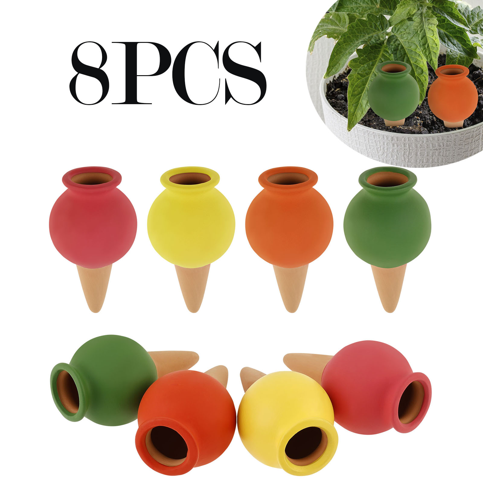 8 шт., терракотовые самополиво – обзор и цена Self Watering Insert